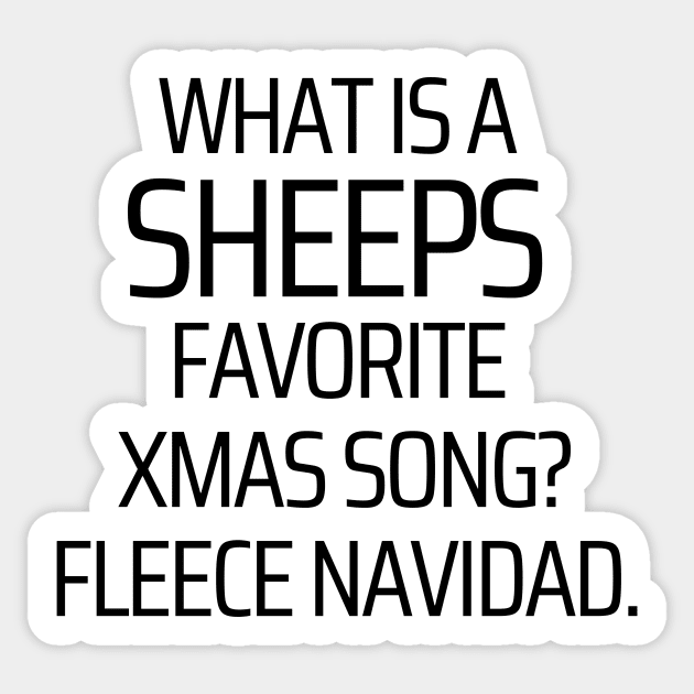 What Is A Sheeps Favorite Xmas Song Sticker by JokeswithPops